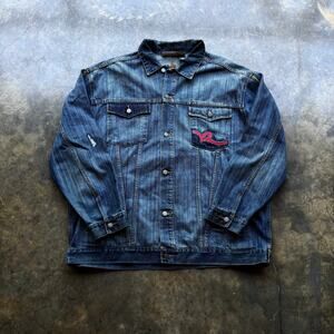 Vintage Y2K Rocawear Embroidered Denim‎ Jean Jacket